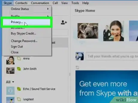 Image titled Block Contact Requests on Skype on PC or Mac Step 3