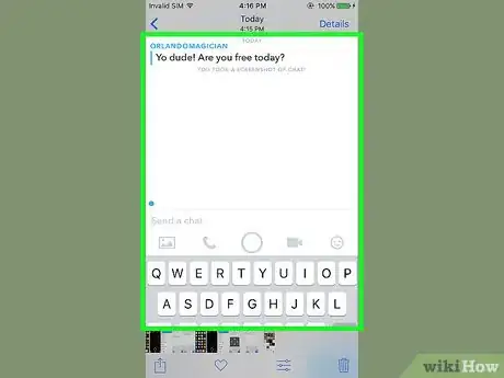 Image titled Save Snapchat Conversations Step 10