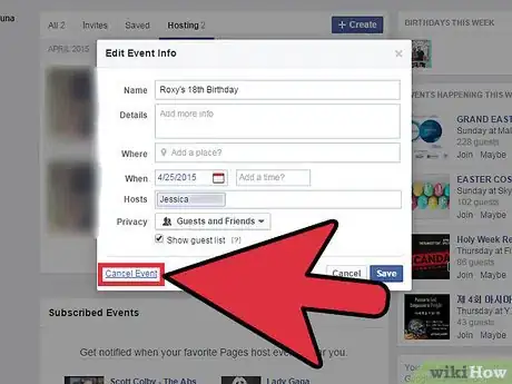 Image titled Delete an Event on Facebook Step 5