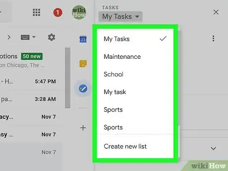 Image titled Switch Google Task Lists on PC or Mac Step 4