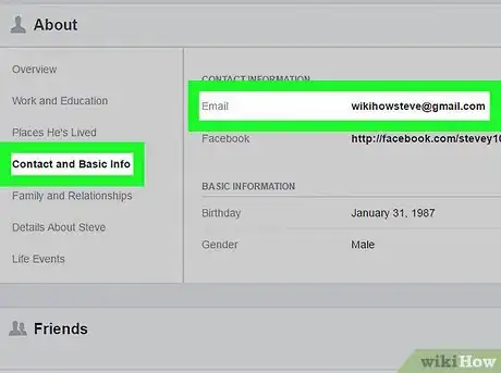 Image titled Find a User's Email Address on Facebook on a PC or Mac Step 4