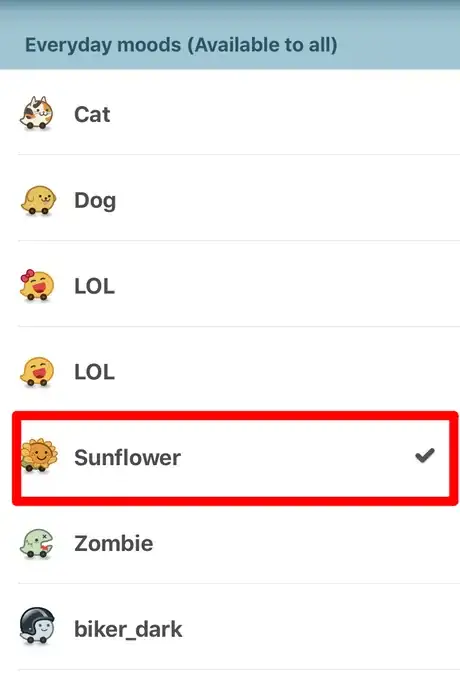 Image titled Change Your Public Mood Icon in Waze Step 5.png