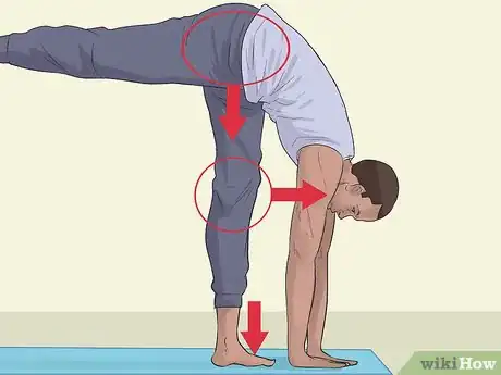 Image titled Do Standing Splits at the Wall in Yoga Step 11