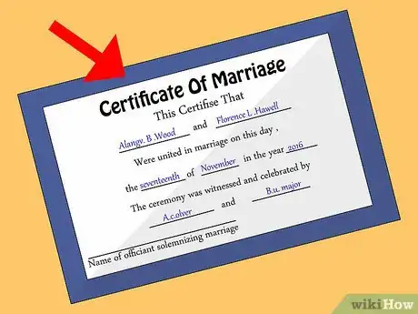 Image titled Change Your Last Name After Marriage Step 1
