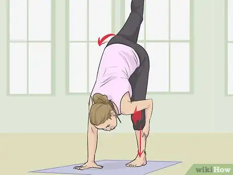 Image titled Do Standing Splits at the Wall in Yoga Step 23