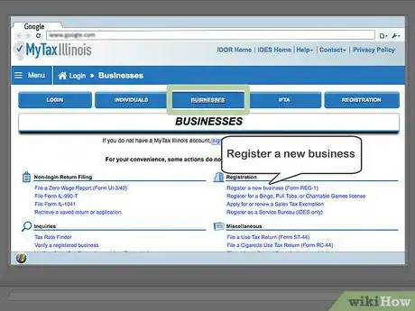 Image titled Pay Illinois Sales Tax Online Step 1