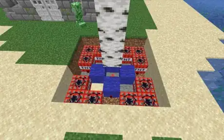 Image titled TNT In Tree Trap Minecraft.png