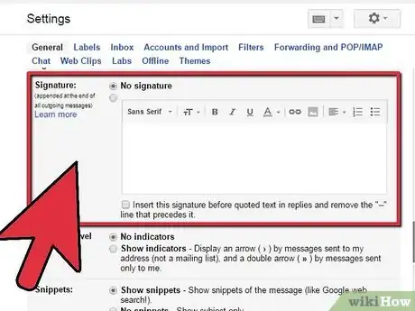 Image titled Add a Signature to a Gmail Account Step 3