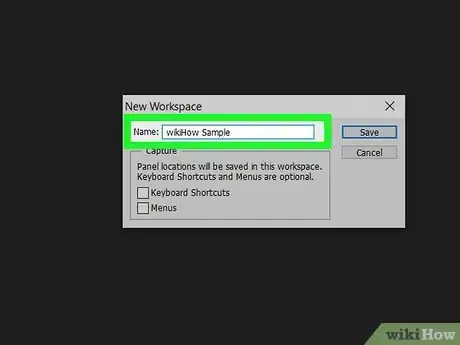 Image titled Save a Workspace in Photoshop Step 4