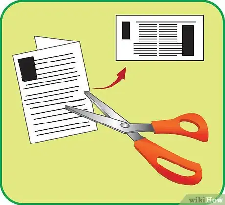 Image titled Cut the newspaper into a medium sized piece Step 2