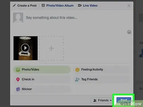 Image titled Upload a Video on Facebook Step 13