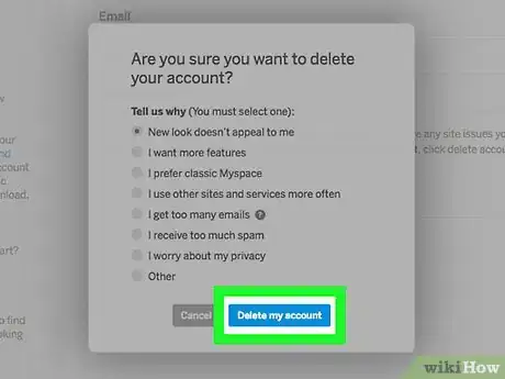 Image titled Cancel Your MySpace Account Step 7
