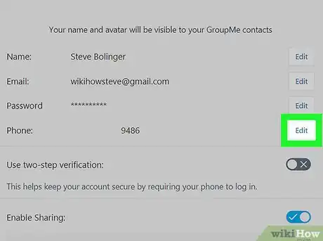Image titled Change Phone Number on Groupme on PC or Mac Step 11