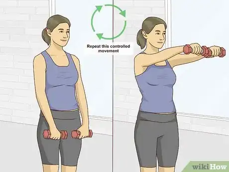 Image titled Do a Front Dumbbell Raise Step 6