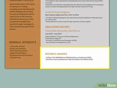 Image titled Create a Visual Resume Step 6