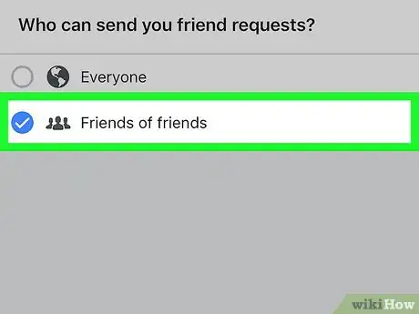 Image titled Stop All Friend Requests on Facebook Step 7