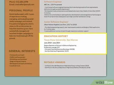 Image titled Create a Visual Resume Step 3