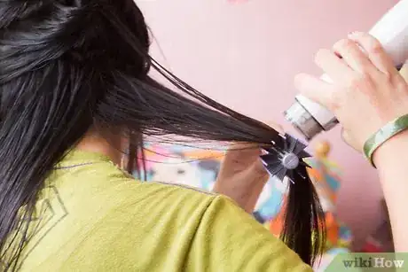 Image titled Straighten Hair with a Roller Brush Step 11