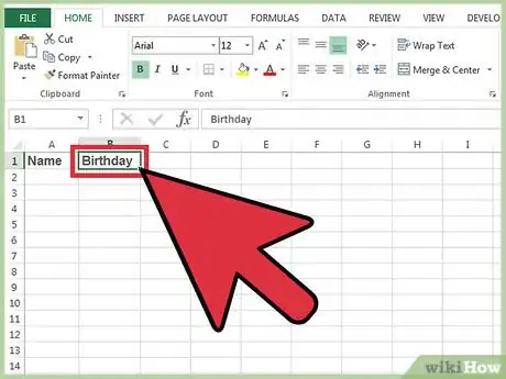 Image titled Calculate Age on Excel Step 2