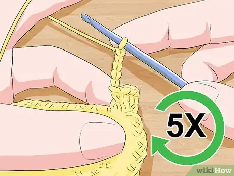 Image titled Crochet a Triple Picot Border Step 3