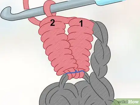 Image titled Crochet a Bullion Stitch Flower Step 3