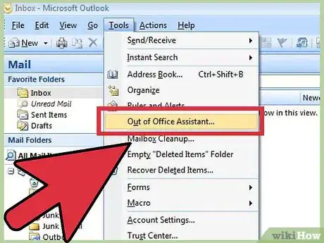 Image titled Turn On or Off the Out of Office Assistant in Microsoft Outlook Step 5