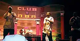 Def Squad members Redman (left) and Erick Sermon performing at the 2004 NBA All-Star Jam Session in Los Angeles