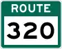 Route 320 marker